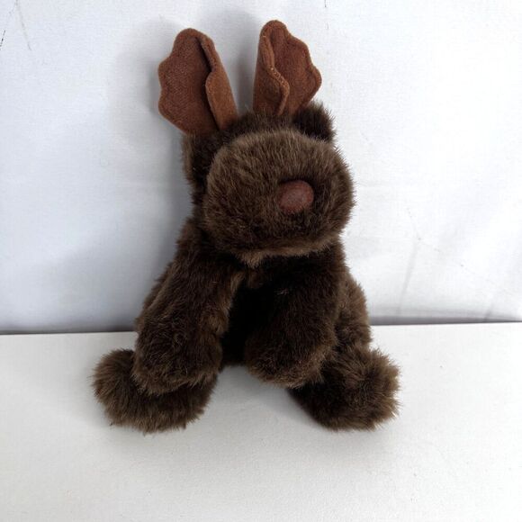 Purr-Fection by MJC 1982 Vintage Brown Moose Stuffed Animal Plush 9" Stuffie - Picture 1 of 10